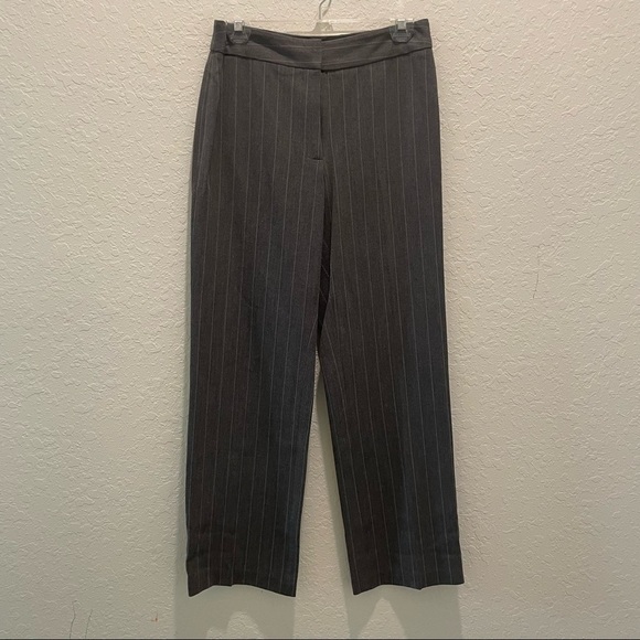 Rafaella Gray Striped Pantsuit Women Size 4 - Picture 1 of 8